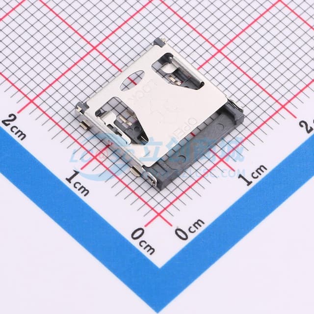 翻盖式 MicroSD卡(TF卡) 卡座实物图
