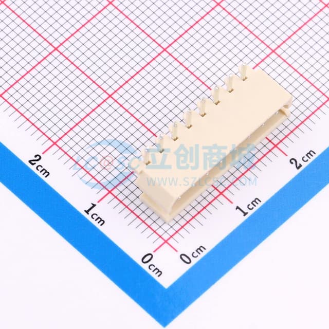 1x8P 间距:2.5mm 弯插 【插件】实物图