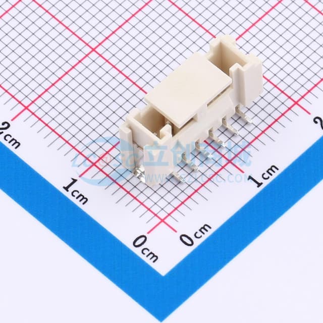 1x6P 间距:2mm 立贴 系列:PH实物图