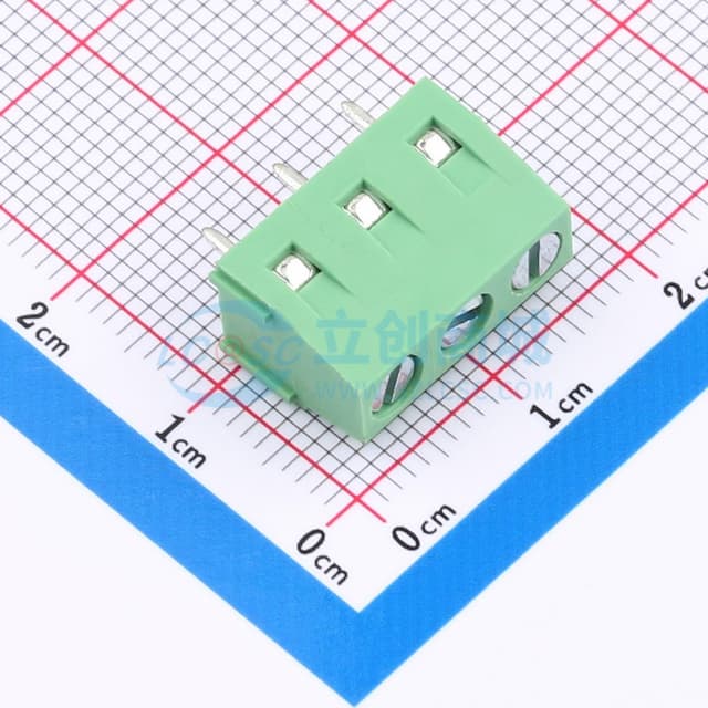 1x3P 5.08mm 直插 排数:1 每排P数:3 【螺钉】实物图