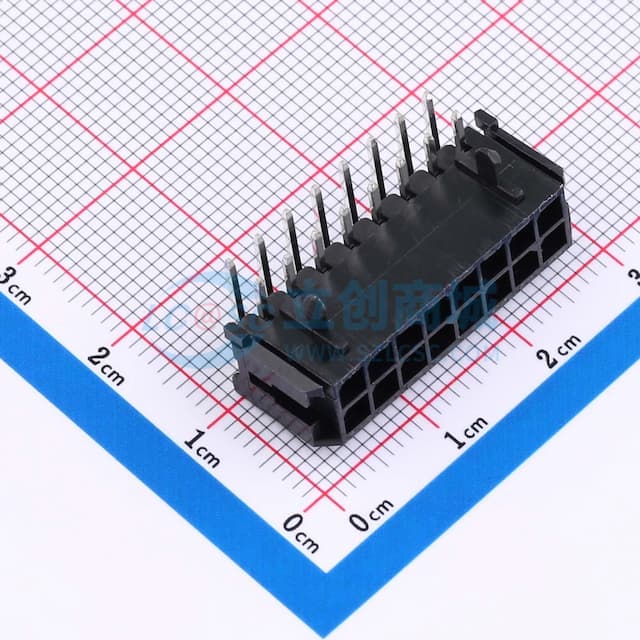 2x8P 间距:3mm 弯插 【插件】实物图