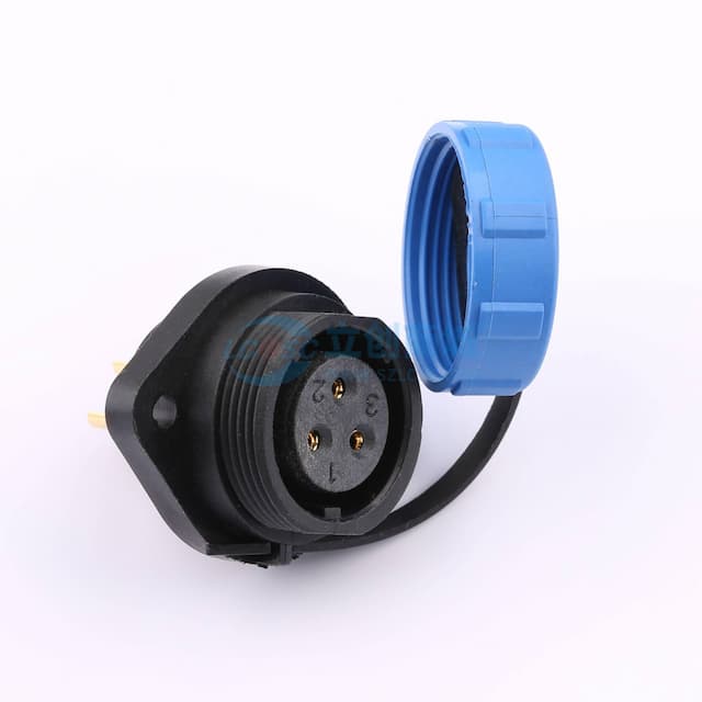 2孔法兰插座JH1713S-3实物图