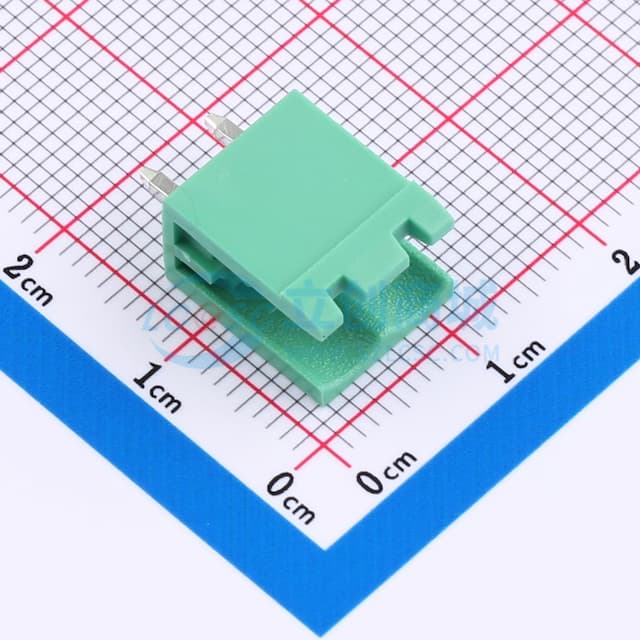 卡扣固定 1x2P 5.08mm 排数:1 每排P数:2 【插拔】实物图