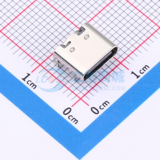 Type-C 母 卧贴实物图