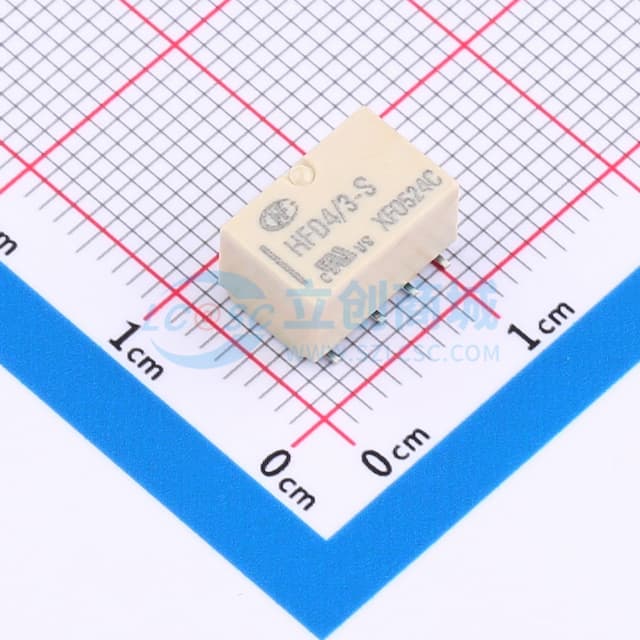 超小型3V继电器 双刀双掷实物图