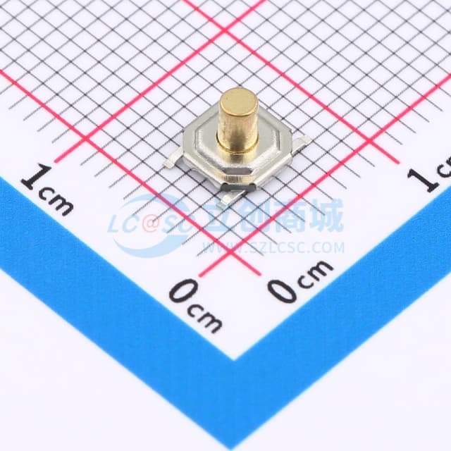轻触开关5.2*5.2*4.0mm铜头4*4贴片四脚轻触开关250gf实物图