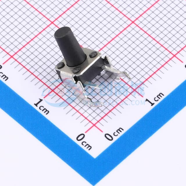 6*6*10mm 卧插 轻触开关 【插件】实物图