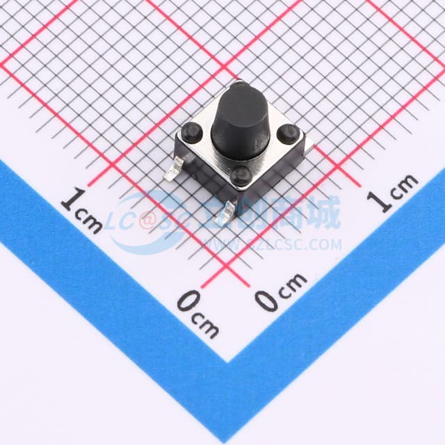 6*6*7mm 立贴 轻触开关实物图