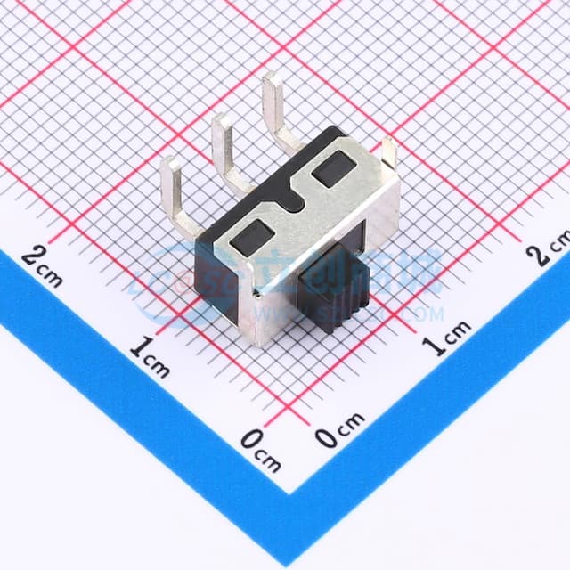 柄长3mm 弯插双档 滑动开关 【拨动】实物图