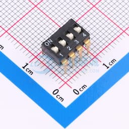 间距2.54mm 平拨,凸起式 4位拨码开关 【拨码】缩略图