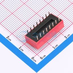 间距2.54mm 平拨,凸起式 8位拨码开关 【插件】缩略图