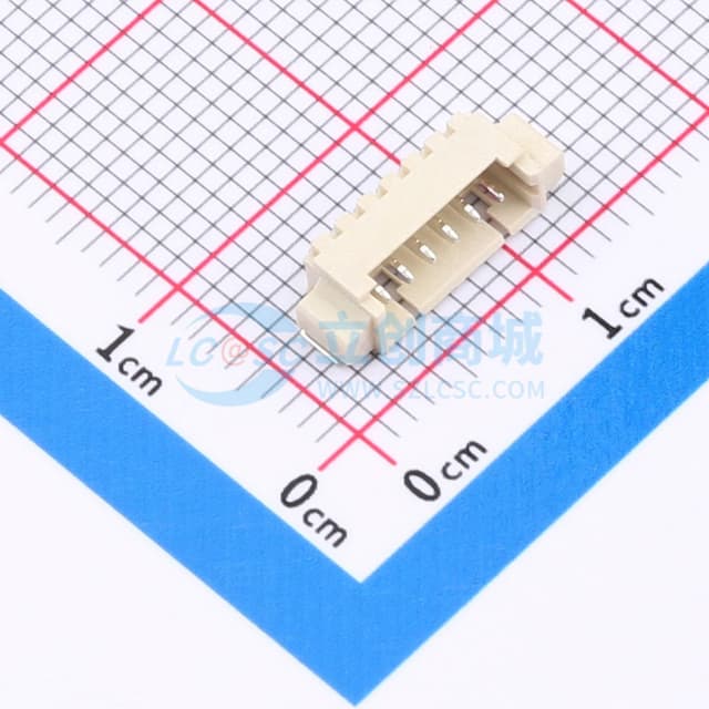 1x6P 间距:1.25mm 卧贴 系列:PicoBlade(MX 1.25)实物图
