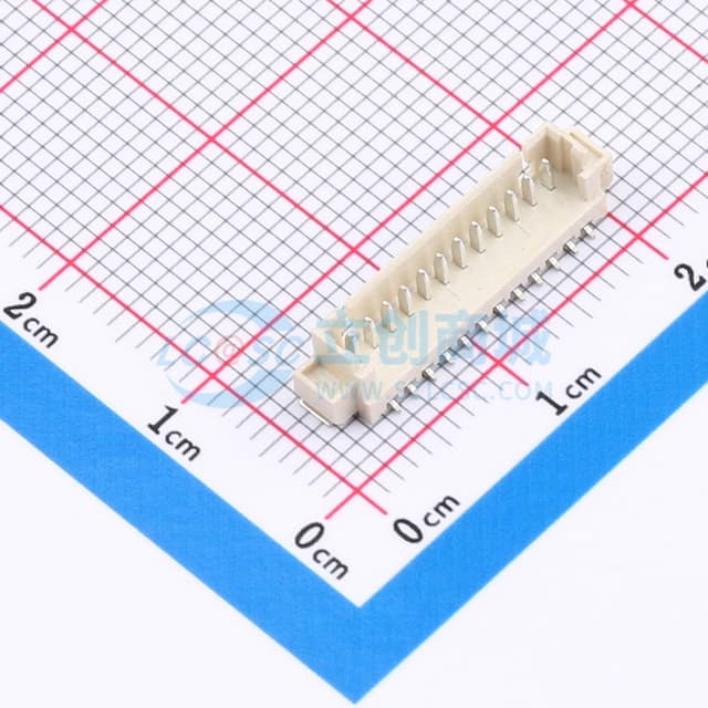 1x12P 间距:1.25mm 立贴 系列:PicoBlade(MX 1.25)实物图