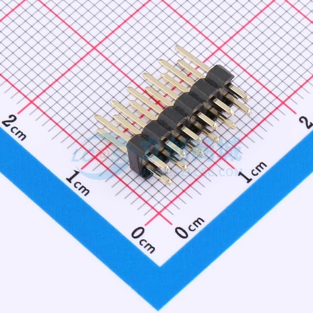 2x6P 间距:2.54mm 方针 直插 【排针】实物图
