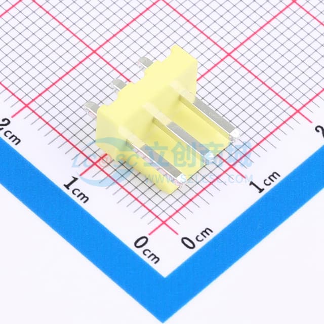 黄色 1x3P 间距:3.96mm 直插 系列:VH【插件】实物图