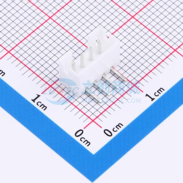 1x4P 间距:2mm 弯插 系列:PH 【插件】实物图