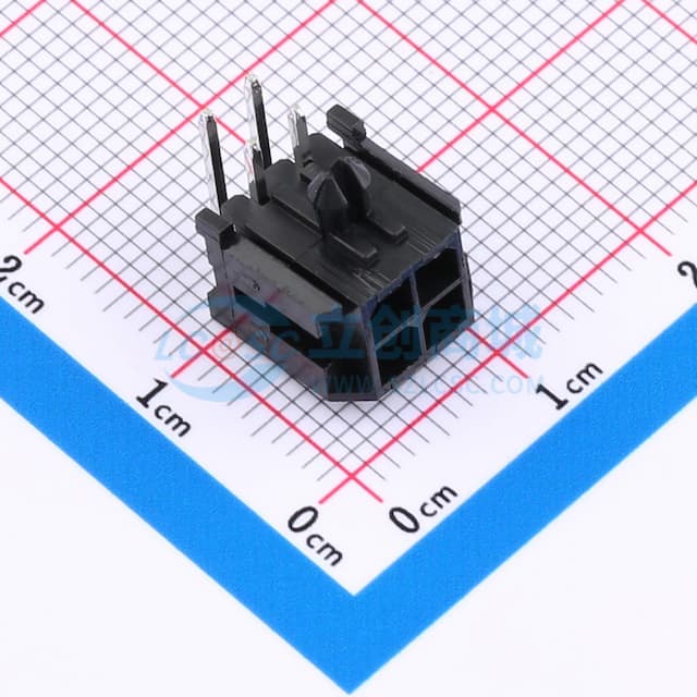 【插件】2x2P 间距:3mm 弯插 系列:Micro-Fit(MX 3.0)实物图
