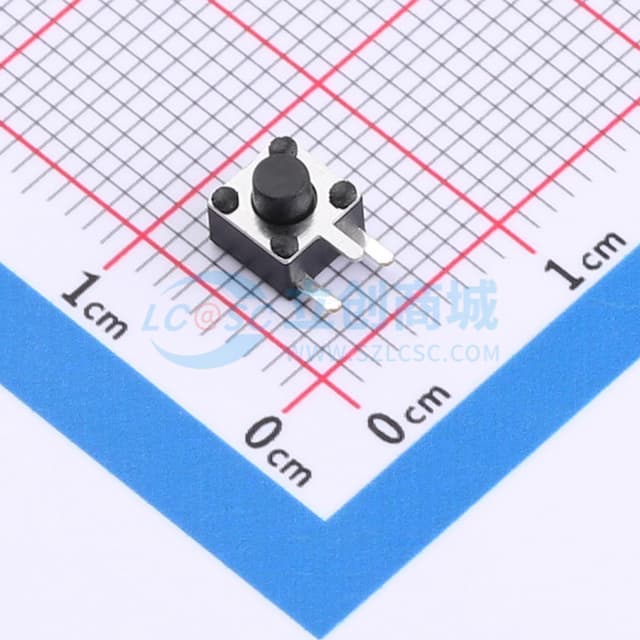 4.5*4.5*4.3mm 卧插 轻触开关【插件】实物图