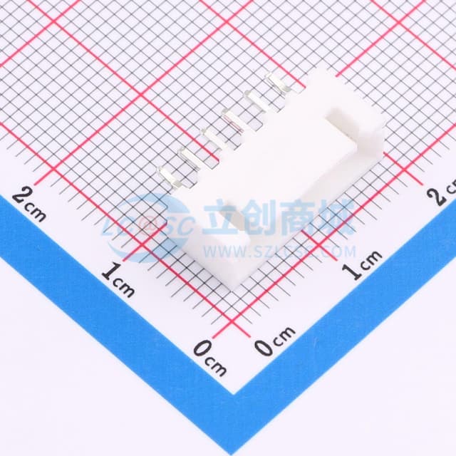 1x6P 间距:2.5mm 直插 系列:XH 【插件】实物图