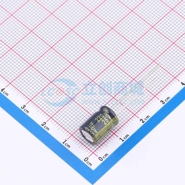 220uF ±20% 25V 【插件】实物图