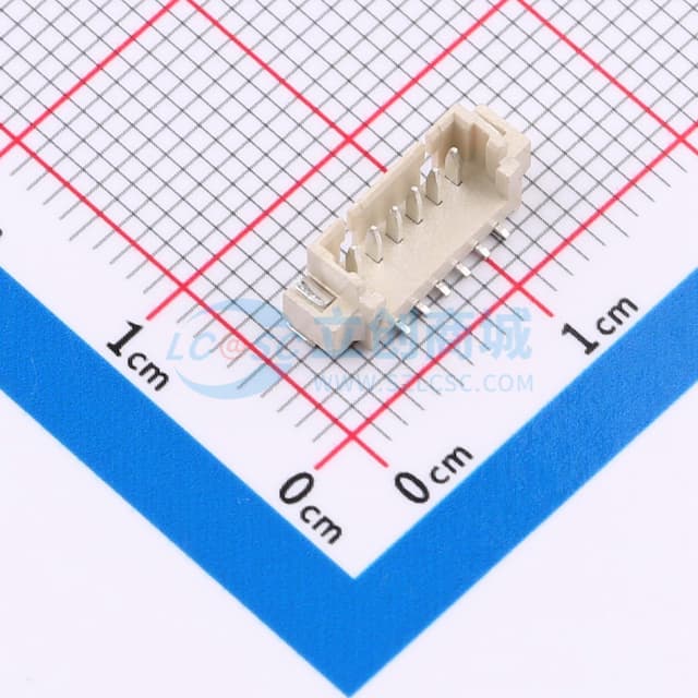 1x6P 间距:1.25mm 立贴 系列:PicoBlade(MX 1.25)实物图