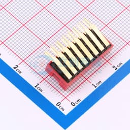 间距2.54mm 平拨,凸起式 8位拨码开关 【拨码】缩略图