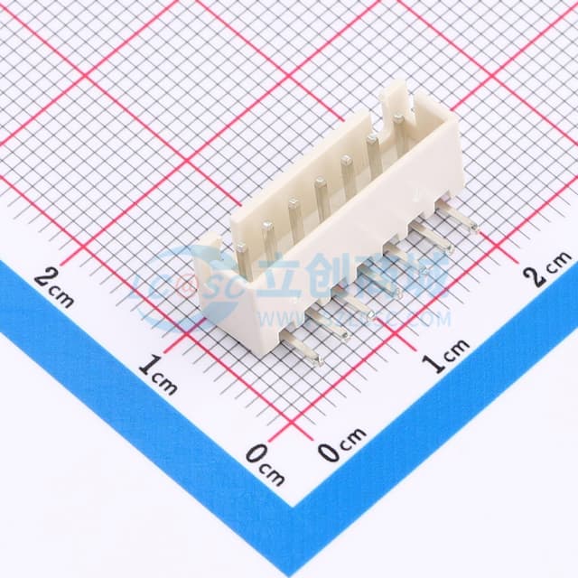 1x7P 间距:2.5mm 弯插 系列:XH 【插件】实物图