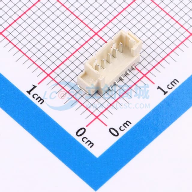 1x5P 间距:1.25mm 立贴 系列:PicoBlade(MX 1.25)实物图