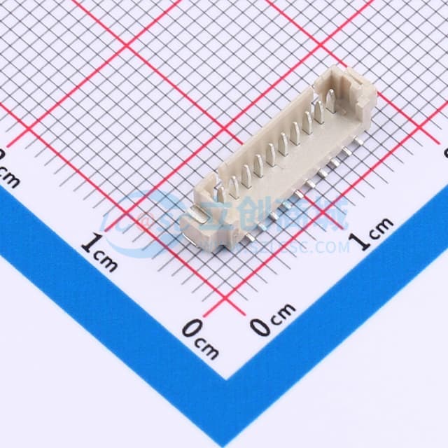 1x10P 间距:1.25mm 立贴 系列:PicoBlade(MX 1.25)实物图