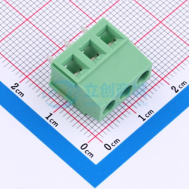 1x3P 5.08mm 直插 排数:1 每排P数:3 【螺钉】实物图