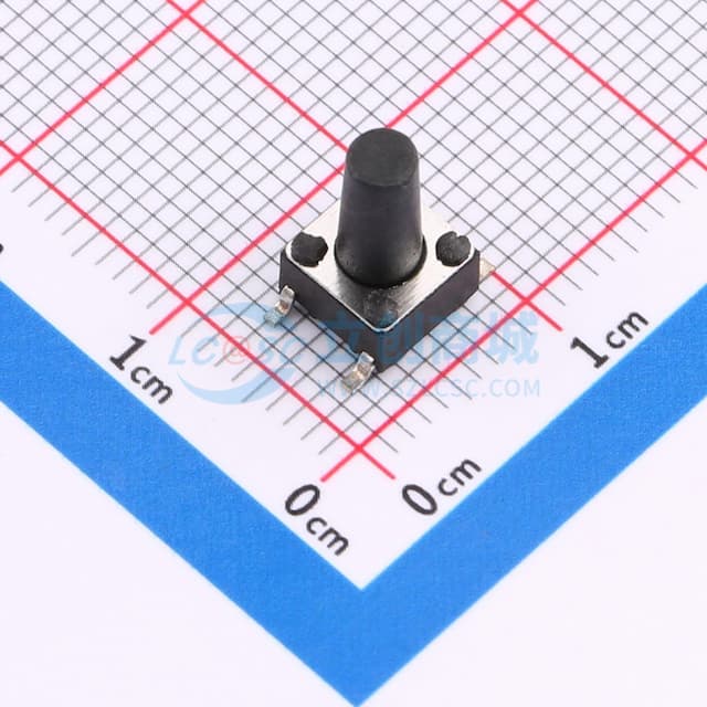 6*6*10.5mm 立贴 轻触开关实物图