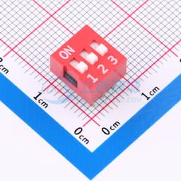 间距2.54mm 平拨,凸起式 3位拨码开关 【拨码】缩略图