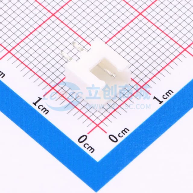 1x2P 间距:2.5mm 直插 系列:XH 【插件】实物图
