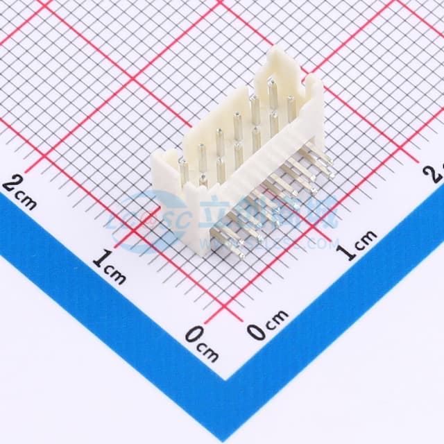 2x6P 间距:2mm 弯插 系列:PHD 【插件】实物图
