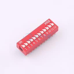 间距2.54mm 平拨,凸起式 12位拨码开关 【拨码】缩略图