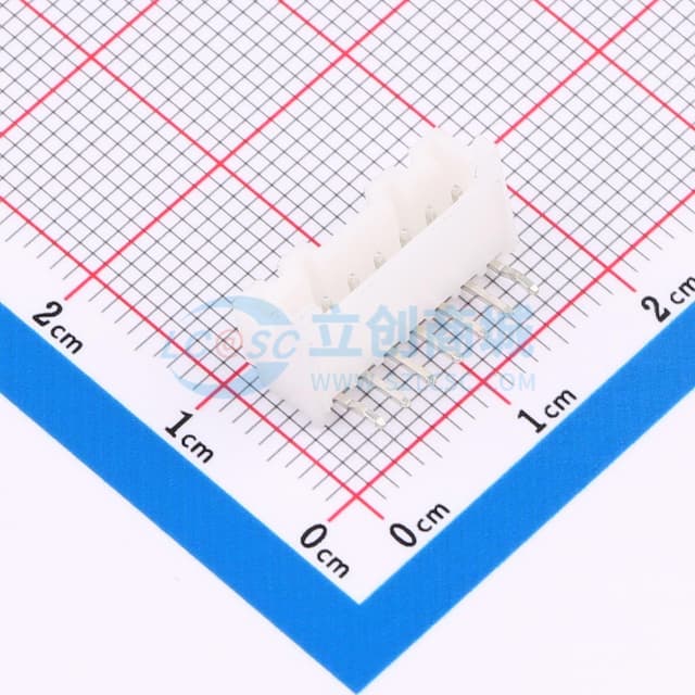 白色 1x7P 间距:2mm 弯插【插件】实物图