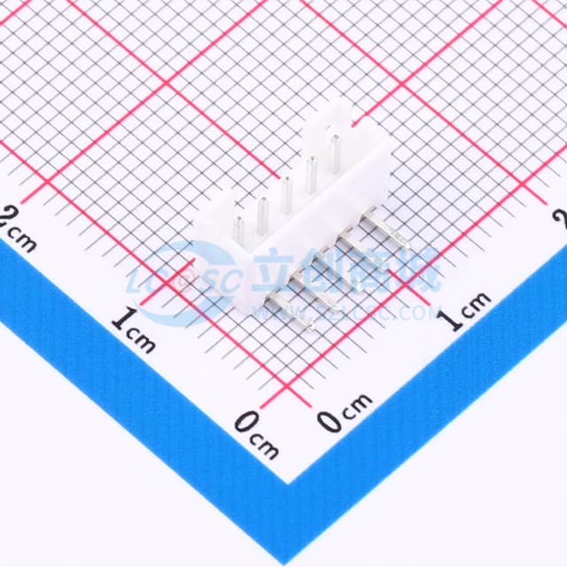 1x5P 间距:2mm 弯插 系列:PH 【插件】实物图