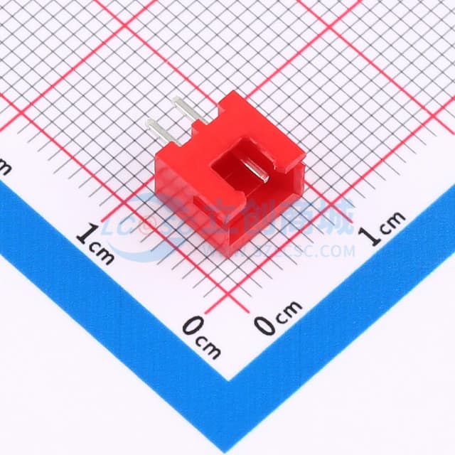 1x2P 间距:2.5mm 直插 系列:XH 【插件】实物图