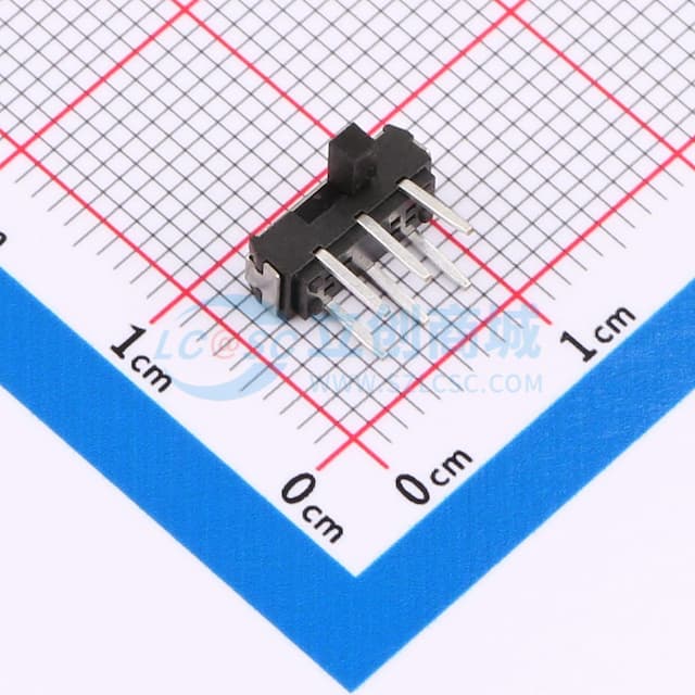 柄长3mm卧插双档 滑动开关 【拨动】实物图
