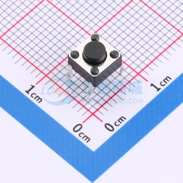 6*6*4.3mm 直插 轻触开关 【插件】实物图