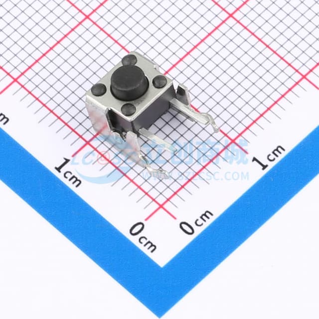 6*6*5mm 卧插 轻触开关 【插件】实物图