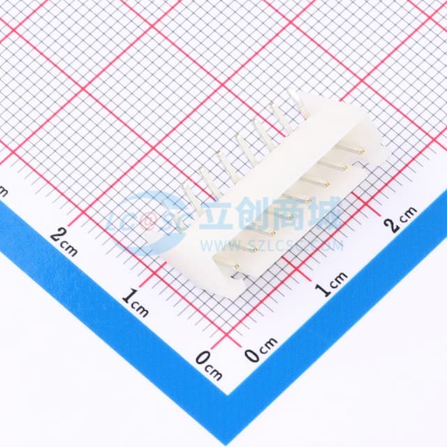 1x8P 间距:2.5mm 弯插 系列:XH 【插件】实物图
