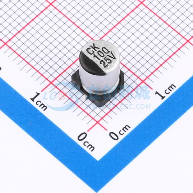 100uF ±20% 25V实物图