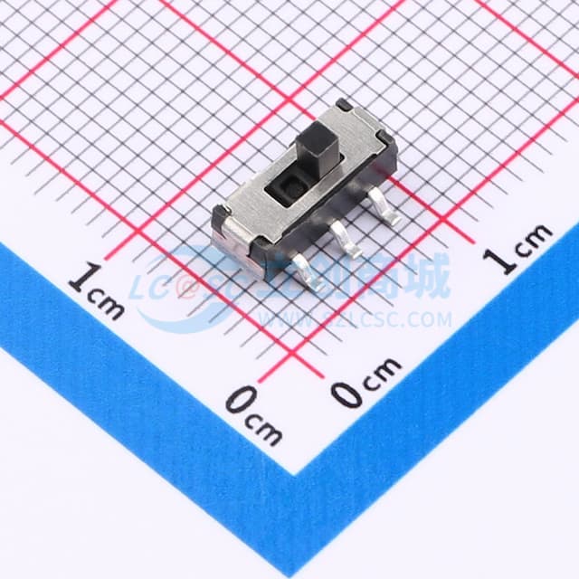 柄长2mm 卧贴双档 滑动开关实物图