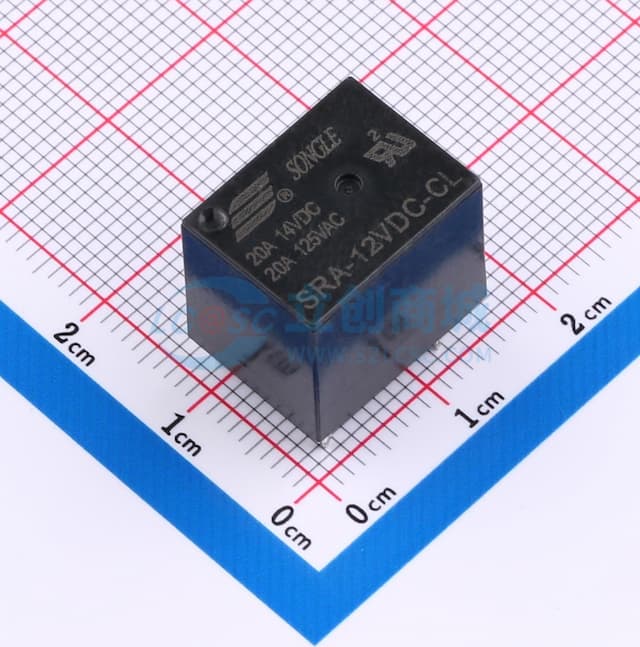 黑色 单组转换型继电器【插件】实物图