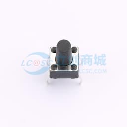 轻触开关6*6*9.0mm插件四脚DIP圆柄黑柄250gf 【轻触】缩略图