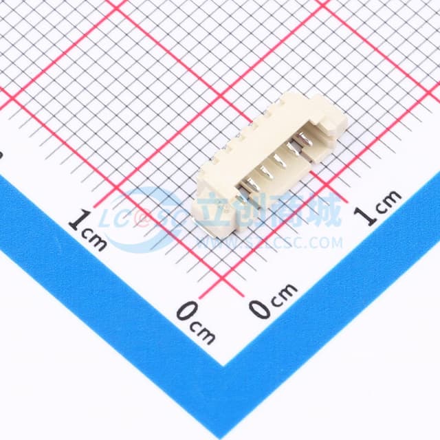 1x6P 间距:1.25mm 卧贴 系列:PicoBlade(MX 1.25) 【插件】实物图