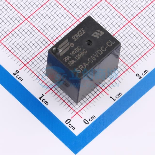 5V继电器 单刀双掷 黑色 【继电】实物图