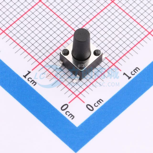 6*6*10mm 立贴 轻触开关实物图