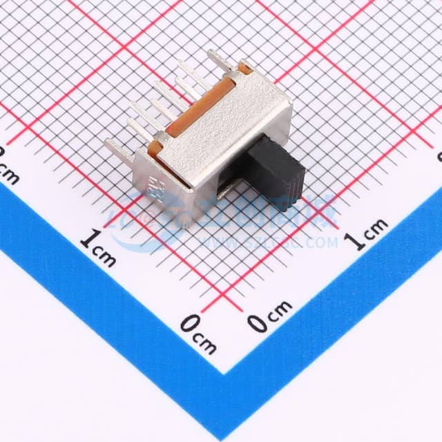 柄长4mm 直插双档 滑动开关 【拨动】实物图